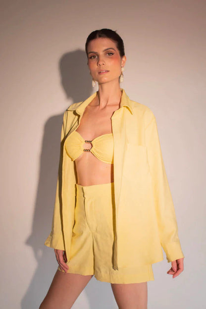 Short Sicília Amarelo Manteiga