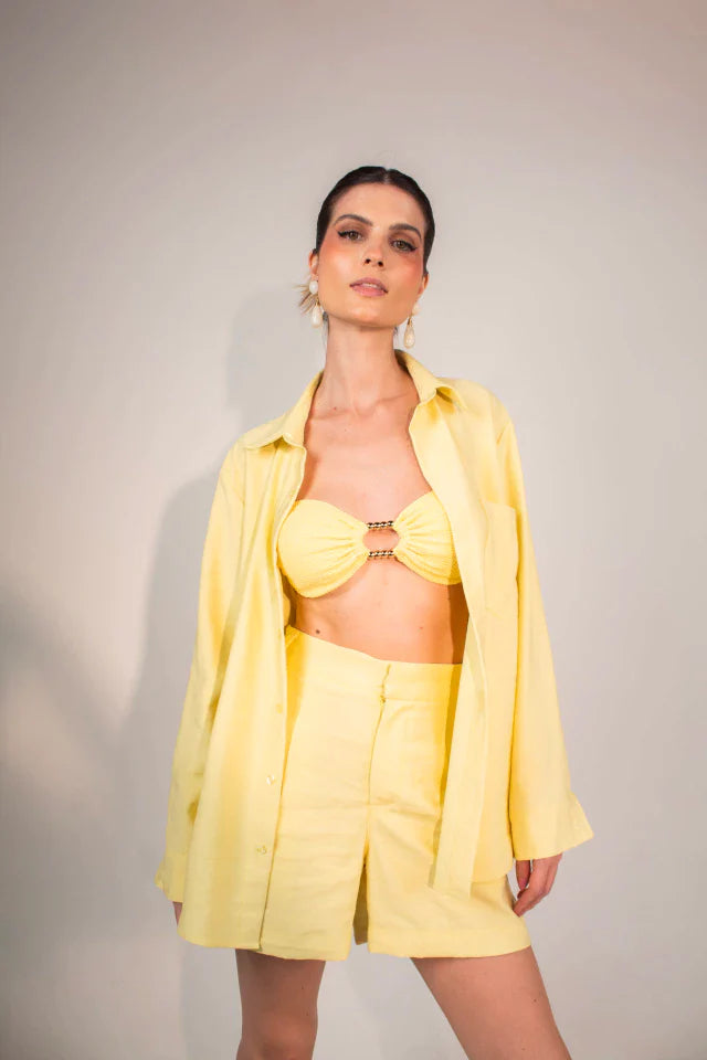 Short Sicília Amarelo Manteiga