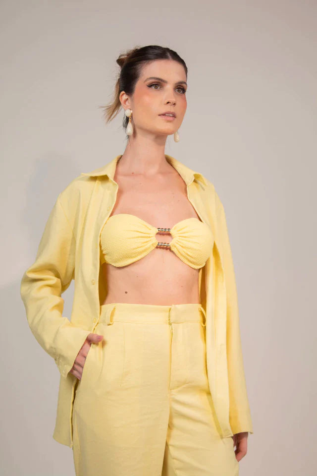 Camisa Sicília Amarelo Manteiga