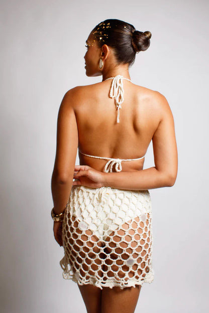 Vestido Arraial Crochê