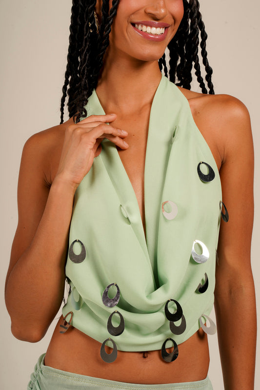 Top Halo Verde Menta