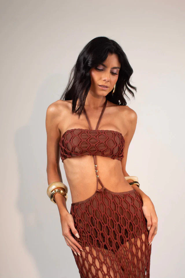 Vestido Amalfi Marrom