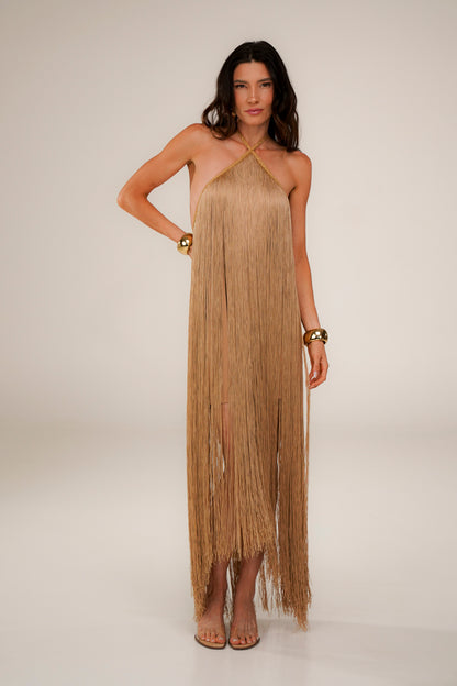 Vestido Horizonte Dourado