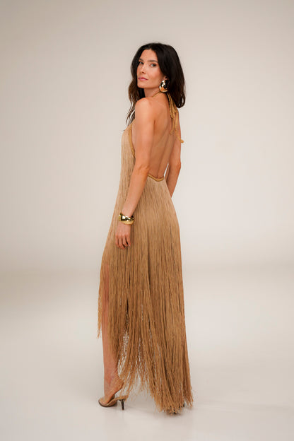 Vestido Horizonte Dourado