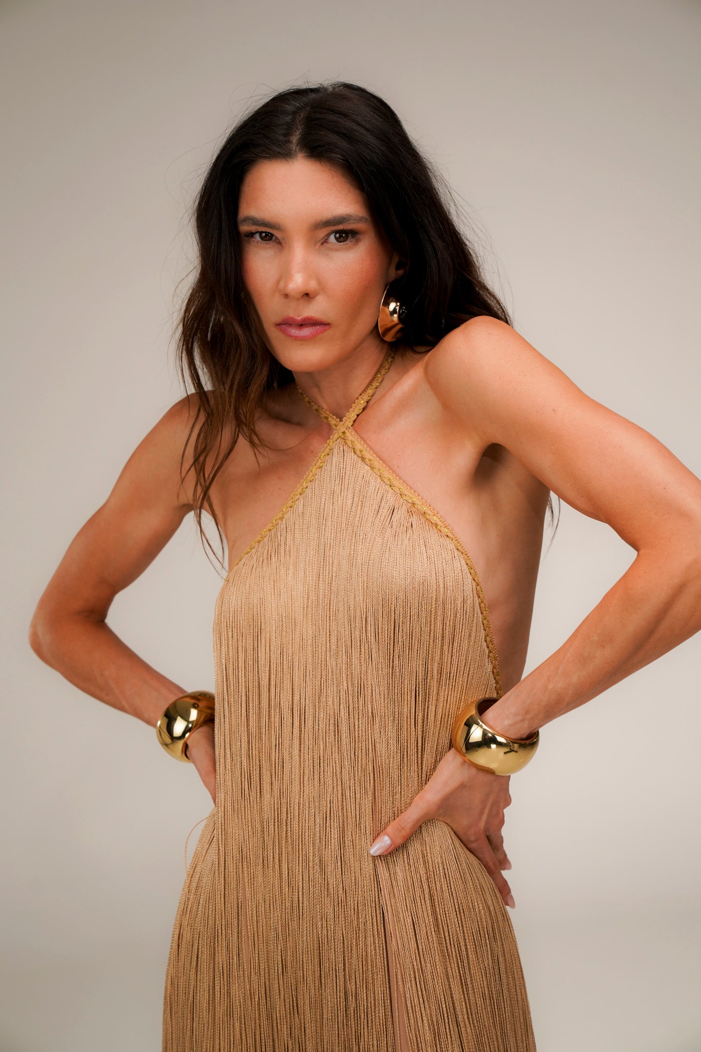 Vestido Horizonte Dourado