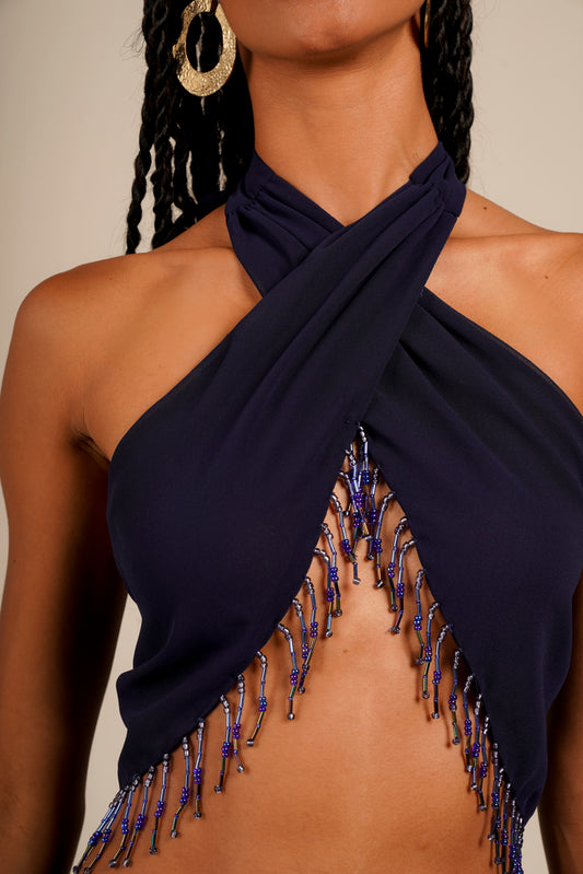 Top Samba Azul Marinho