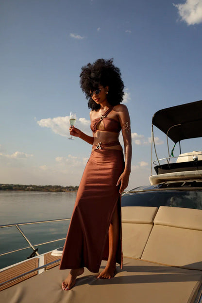 Saia Sardenha Marrom