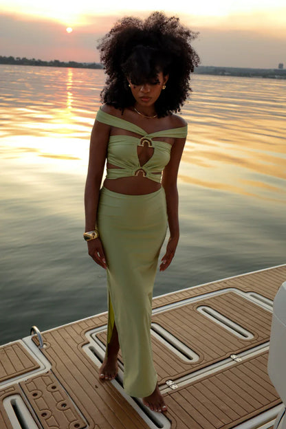 Vestido Algarve Verde Oliva